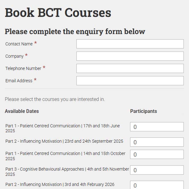 Summer Course Bookings